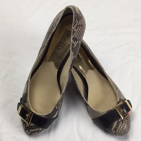 Michael Kors low heel wedge shoes leather upper - Picture 9 of 10